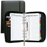 Day Runner(R) Concorde Microfiber Planner, Zipper, 3-Ring, 5 1/4in. x 8 1/2in., Black