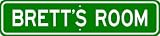 BRETT ROOM SIGN - Personalized Gift Boy or Girl, Aluminum