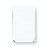 14K White Gold Rectangle Stamping Disc