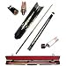 Trademark Global Metallic Blue Two-Piece Titanium Pool Cue