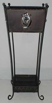 Wrought Iron Umbrella Stand w/ Metal Tassles