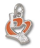 Charlotte Bobcats Solid 14K Gold ''I Heart'' Bobcat Logo 1/2'' Enamel Pendant