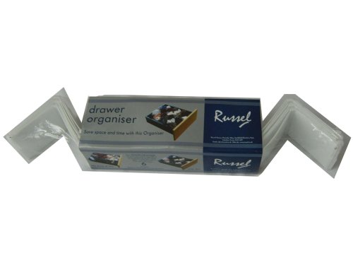 H & L Russel Plastic Drawer Organiser, Set of 6, White