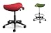 Humanscale Freedom Saddle Seat _ Titanium frame, standard cylinders, standard casters, red