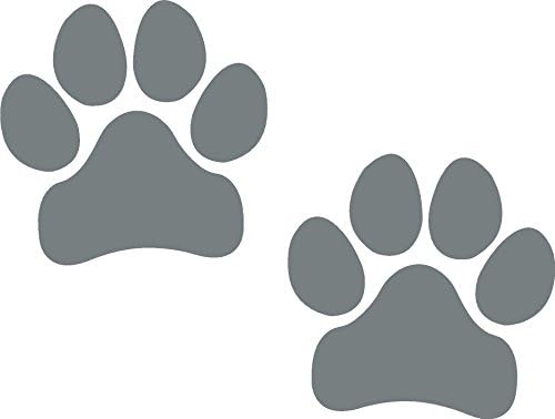 Paw Prints, Silver, Pawprints, Paws, Dog, Puppy, Pup, Mutt, Canine, Print, Car, Auto, Wall, Locker, Laptop, Notebook, Netbook, Vinyl, Sticker, Decal, Label, Placard, Silver