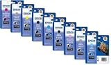 Set Genuine Epson ink cartridge 157 series for Stylus Photo R3000 - Turtle - Bulk offer no retail packaging