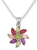 Amethyst and garnet necklace, 'Blossom in the Breeze'