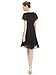 Ever Pretty Round Neckline Sleeve Ruched Short Casual Wear to Work Dress 03990
