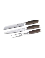 Anolon Advanced Bronze Santoprene Cutlery 3-Piece Slice and Carve Set by Anolon