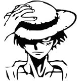 One Piece Monkey D. Luffy Stare - Cartoon Decal Vinyl Car Wall Laptop Sticker