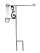 Scrolled Rain Gauge Garden Flag Stand