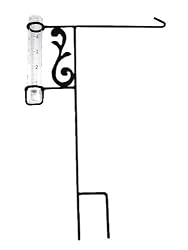 Scrolled Rain Gauge Garden Flag Stand