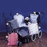 Gingham and Eyelet Carriage Liner - Color Red Gingham-A