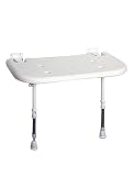 AKW ADA Rectangular Fold Up Shower Seat, Un-Padded