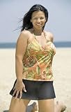 Kona Two Piece Plus Size Halter Skirtini Swimsuit - Women's Swimsuit Plus Size Swimsuits