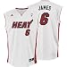LeBron James Jersey: adidas White Replica #6 Miami Heat Jersey SZ LARGE