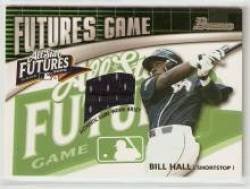 2003 Bowman Futures Game Gear Jersey Relics #FG-BH Bill Hall - Milwaukee Brewers (Piece of Authentic Game Used Jersey) (Baseball Cards)