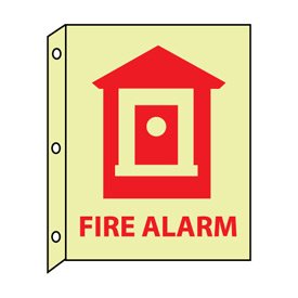 3d Glow Sign Plastic - 10x8 Fire Alarm