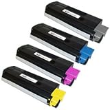 Okidata Set of 4 HY Compatible Laser Toner Cartridges: 1 each of Black 42127404, Cyan 42127403, Magenta 42127402, Yellow 42127401 by LD Products
