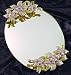Jeweled Vanity Mirror Tray with Lavender Flowers- Dolce Milan