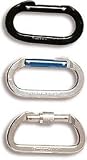 Omega Locking D Carabiner (Silver)