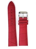 Leather Watch Band 16mm Red