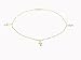 14k Gold Twisted Rope Style Anklet with Cross Charms