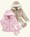 Big Chill Little Girl Faux Shearling Microsuede Coat