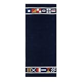 Nejad Rugs Nautical Flags 3 X 8 Runner NAVY Area Rug