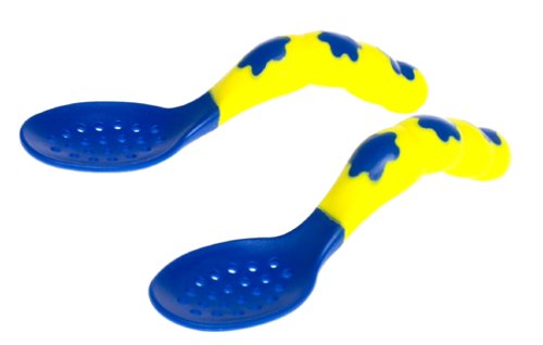 Sassy Baby Less Mess Toddler Spoon 2 Pack, Multiple Colors