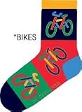 3 Pairs of Children's Designer Socks With Bicycle