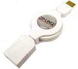 Ziplinq Retractable USB 2.0 A-A cable - iPOD