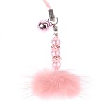 Hand Crafted Cellular Phone Charm - Fluff Ball - Pink