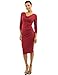 PattyBoutik Women's Cowl Neck 3/4 Sleeves Pleated Detail Dress