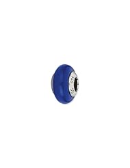 Sterling Silver Cobalt Blue Italian Murano Glass Charm