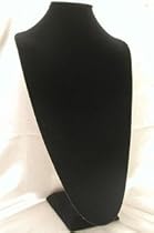Large Black Velvet Necklace Adjustable Display 18.5