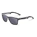 Duco Men's Polarized Sunglasses Driver Glasses Night Driving Glasses 100% UV Protection 2217 (Gunmetal Frame Gray Lens)