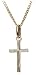 14k Yellow Gold Cross Pendant, 18