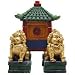 Garden Pagoda with Fu Dogs - 3 in. x 3 in. x 4 in.