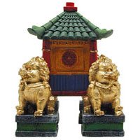 Garden Pagoda with Fu Dogs - 3 in. x 3 in. x 4 in. - Buy Garden Pagoda with Fu Dogs - 3 in. x 3 in. x 4 in. - Purchase Garden Pagoda with Fu Dogs - 3 in. x 3 in. x 4 in. (Blue Ribbon, Home & Garden, Categories, Pet Supplies, Fish & Aquatic Pets, Aquarium Accessories, Decor, Ornaments)