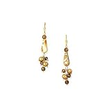14K Gold with Leopard Jasper Dangle Earrings