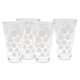 Zak Designs Clear And Eggshell White 19-Ounce Dot Dot Tumbler, Set of 4