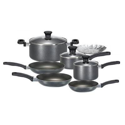 T-Fal Banquet Non-Stick 10 Piece Cookware Set - Grey product image