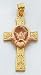 14kt Two-Tone Gold Claddagh Cross - D855