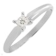 Solitaire Ring With Genuine Princess Cut Super Clean Diamond Beautifully Crafted in 14K White Gold - Certificate Available.