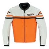 Alpinestars 7-2 Leather Motorcycle Jacket Vintage White 58
