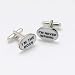 Mens Designer Fashion Cufflinks - I'm The Boss / I'm Never Wrong - For the Misguided Man