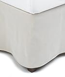 Pinzon Fleur Jacquard King Bed Skirt, Taupe/Cream