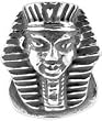 Bacio Silver Egyptian Pharoah Sterling Silver Bead Charm. Made in Italy and Fits Pandora Bracelets!