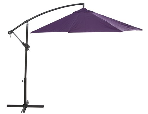 Siena Garden 560606 Ampelschirm Klassik Bezug lila Gestell grau 300 cm